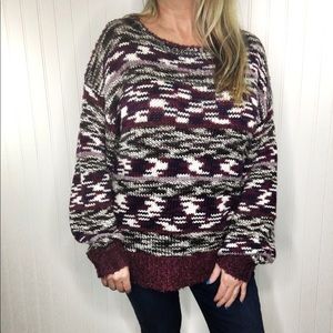 NWT Cupio Soft Abstract Multi-Color Sweater